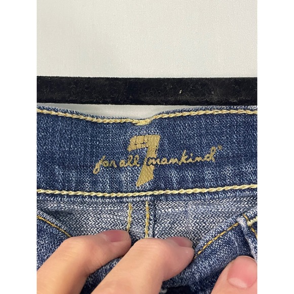 7 For All Mankind The Ankle‎ Skinny Jeans Medium Wash Women's Size 27 - Picture 7 of 12